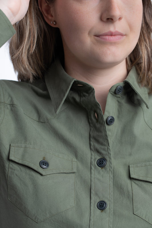 Women's Brushed Cotton Shirt | Moss