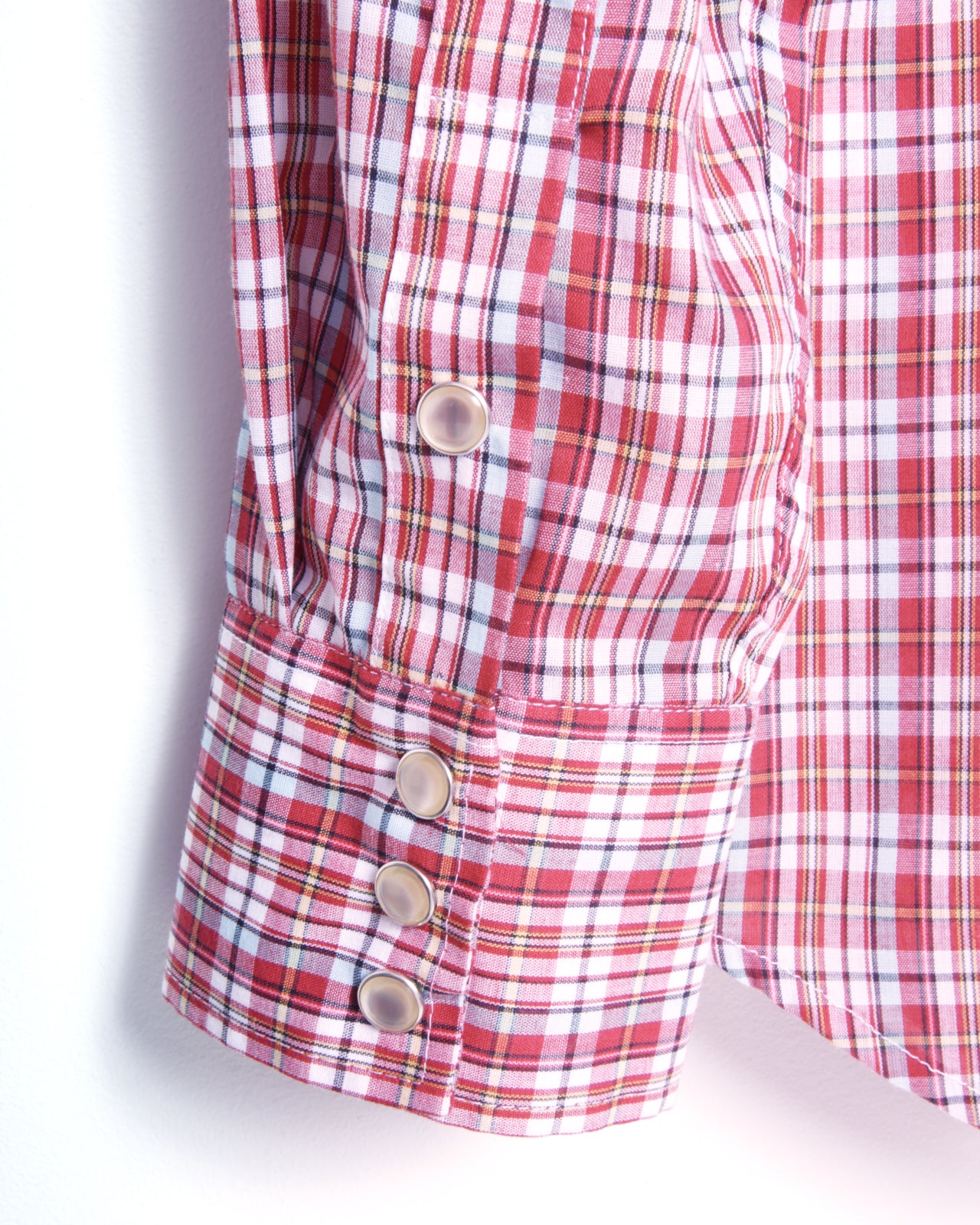 Men's Royal Red Plaid Long Sleeve Shirt