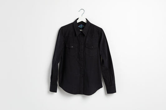 Women's Brushed Cotton Shirt | Black