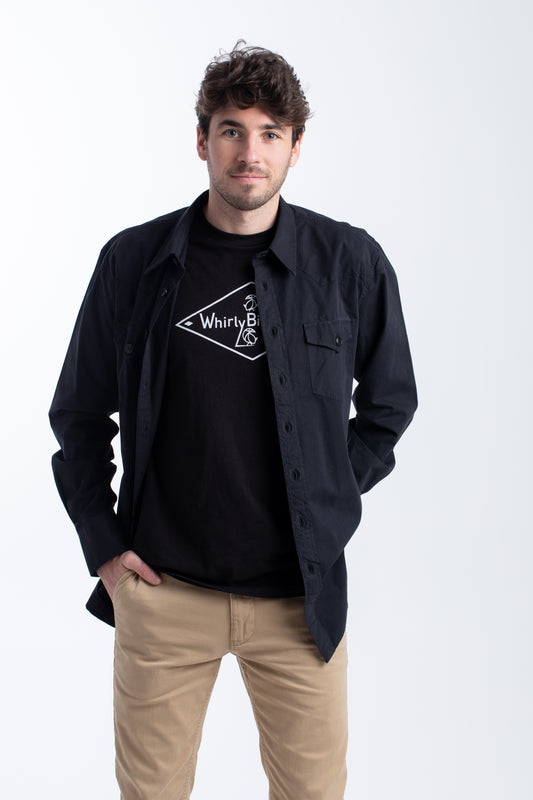 Men's Brushed Cotton Shirt | Black